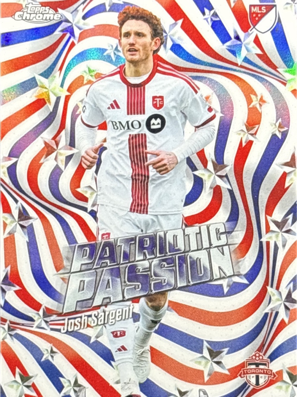 Topps Chrome Josh Sargent Soccer Card - Patriotic Passion